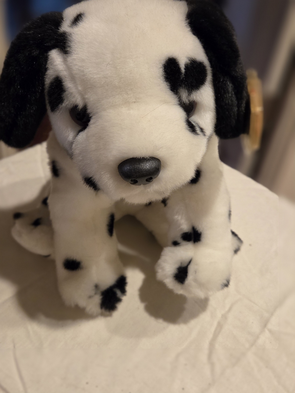 Ty Beanie Buddy Dot The Dalmatian Dog Toy - White and Black Soft Puppy 1999
